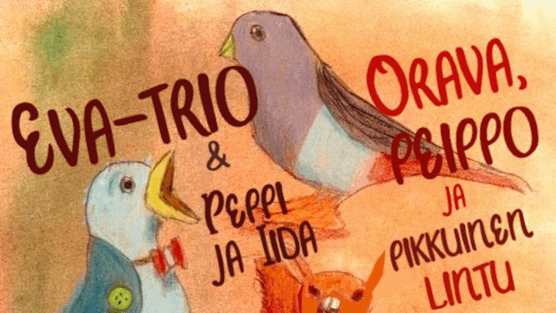 piirretyt linnut ja orava